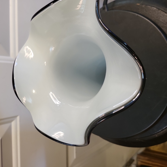 Quoizel Pulled Feather Art Glass Shade Signed Todd Phillips Salamander Art Glass - Picture 7 of 14